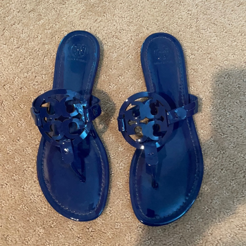 Tory Burch Royal Blue Patent Miller Sandal